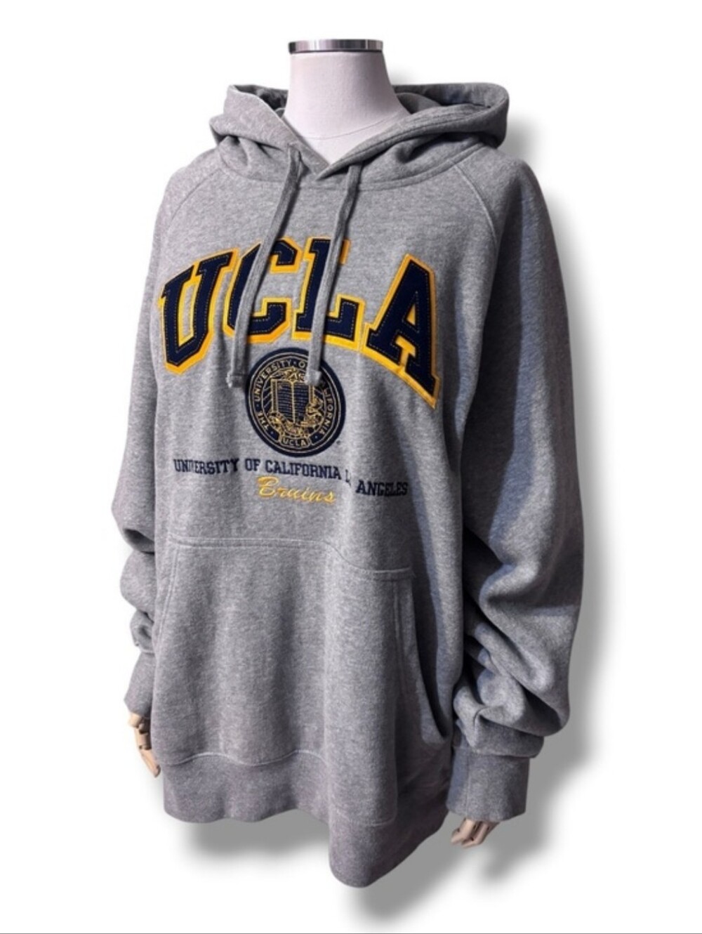 JONES & MITCHELL UCLA Bruins Embroidered Hoodie Gray NCAA Collegiate Medium